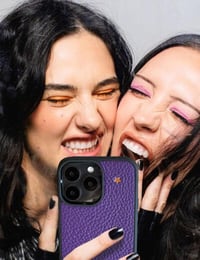 Deri iPhone Kılıf 15 Pro Max Mor Togo