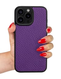 Deri iPhone Kılıf 15 Pro Max Mor Togo