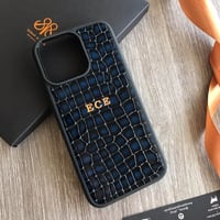 Deri iPhone Kılıf 15 Pro Max Premium Lacivert
