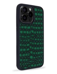 Deri iPhone Kılıf 15 Pro Max Premium Yeşil