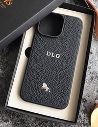 Deri iPhone Kılıf 15 Pro Siyah Togo