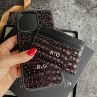Deri iPhone Kılıf 16  Premium Füme