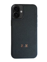 Deri iPhone Kılıf 16 Plus Siyah Togo