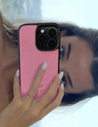 Deri iPhone Kılıf 16 Pro Max Pembe Togo
