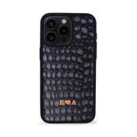 Deri iPhone Kılıf 16 Pro Max Premium Füme