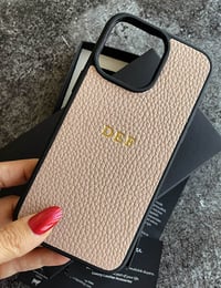 Deri iPhone Kılıf 16 Pro Max Pudra Togo