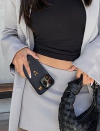 Deri iPhone Kılıf 16 Pro Max Siyah Togo