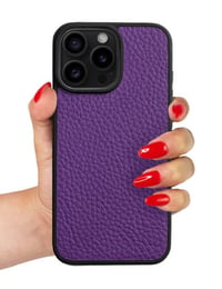 Deri iPhone Kılıf 16 Pro Mor Togo