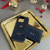 Deri iPhone Kılıf 16 Pro Premium Lacivert