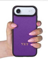 Deri iPhone Kılıf 17 Air Mor Togo