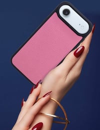 Deri iPhone Kılıf 17 Air Pembe Togo