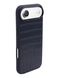 Deri iPhone Kılıf 17 Air Siyah Croco