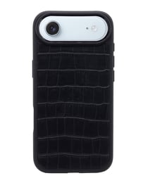 Deri iPhone Kılıf 17 Air Siyah Croco