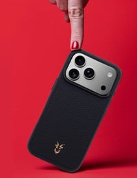 Deri iPhone Kılıf 17 Air Siyah Togo