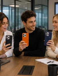 Deri iPhone Kılıf 17 Pro Max Lacivert