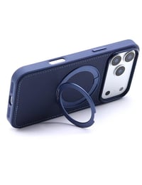 Deri iPhone Kılıf 17 Pro Max Lacivert