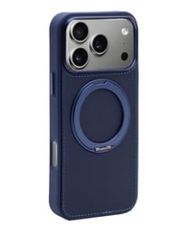 Deri iPhone Kılıf 17 Pro Max Lacivert