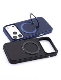 Deri iPhone Kılıf 17 Pro Max Lacivert