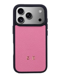 Deri iPhone Kılıf 17 Pro Max Pembe Togo