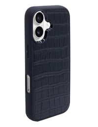 Deri iPhone Kılıf 17 Siyah Croco