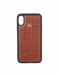 Deri iPhone Kılıf X Taba Croco