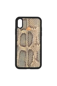 Deri iPhone Kılıf Xr  Mavi Alacali Piton