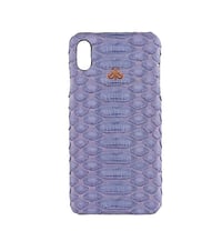 Deri iPhone Kılıf Xs Max  Lila  Piton