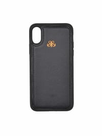 Deri iPhone Kılıf Xs Max Siyah Saffiano