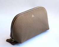 Deri Makyaj Çantası Vizon Togo