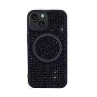 iPhone Kılıf 15 MageSafe Özellikli Siyah Taşlı