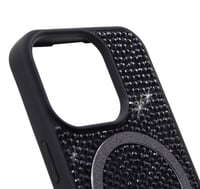iPhone Kılıf 15 Pro MageSafe Özellikli Siyah Taşlı