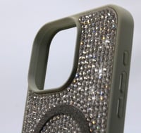 iPhone Kılıf 15 Pro Max MageSafe Özellikli Natürel Taşlı