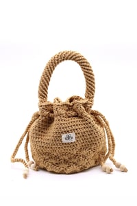 Kroşe örgü camel torba çanta Asenat