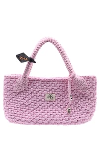 Kroşe örgü pembe çanta Sare