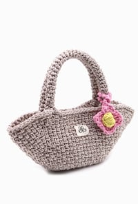 Mini basket örgü el çanta Rina pudra