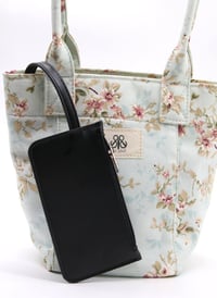Mini Tote Çanta Mavi Çiçekli Small