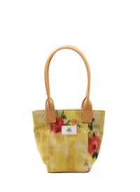 Mini Tote Çanta Sarı Çiçekli Small