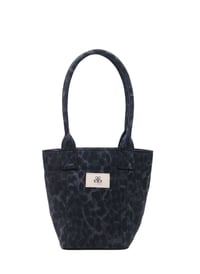 Mini Tote Çanta Siyah Leopar Small