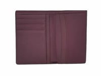 Slim Deri Cüzdan Bordo İnce Dokulu