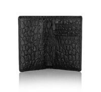 Slim Deri Cüzdan Siyah Baby Croco