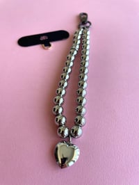 Telefon Bilek Askı Silver Heart