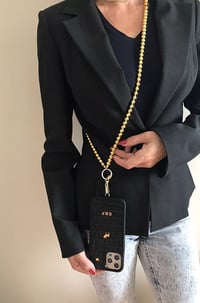 Telefon Boyun Askı Gold Pearl