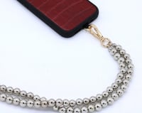 Telefon Boyun Askı Silver Pearl