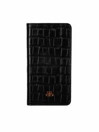 Telefon Cüzdan Siyah Croco Büyük Boy