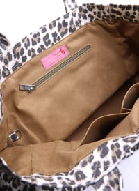 Tote Çanta Beyaz Leopar Large