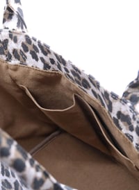 Tote Çanta Beyaz Leopar Medium