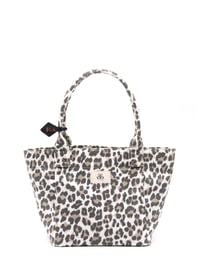 Tote Çanta Beyaz Leopar Medium