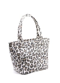 Tote Çanta Beyaz Leopar Medium