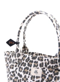 Tote Çanta Beyaz Leopar Medium
