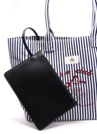 Tote Çanta Çizgili Lacivert Large